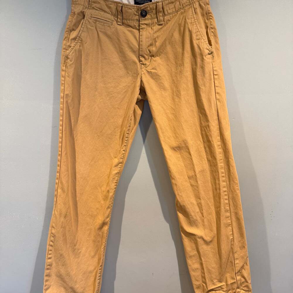 American Eagle Men’s Original Straight Chino Pants Khaki Tan Size 32x32